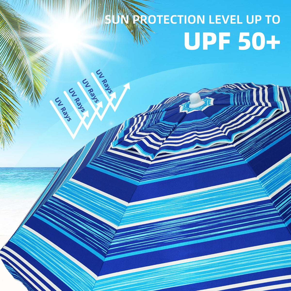 AMMSUN interior silver coating helps reflect heat for cooler shade.