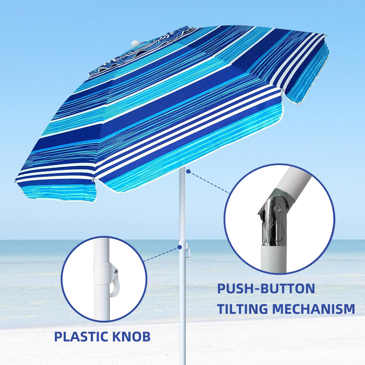 AMMSUN 1.26-inch steel pole delivers lasting strength for outdoor use.