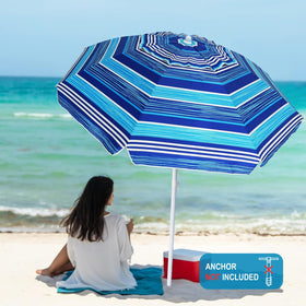 AMMSUN umbrella wind vents improve stability during gusty beach days.