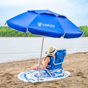 AMMSUN UPF 50+ umbrella blocks UV for sun safe outdoor moments