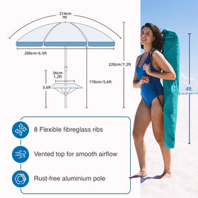 AMMSUN UPF 50+ fabric blocks most UV rays for sun-safe lounging