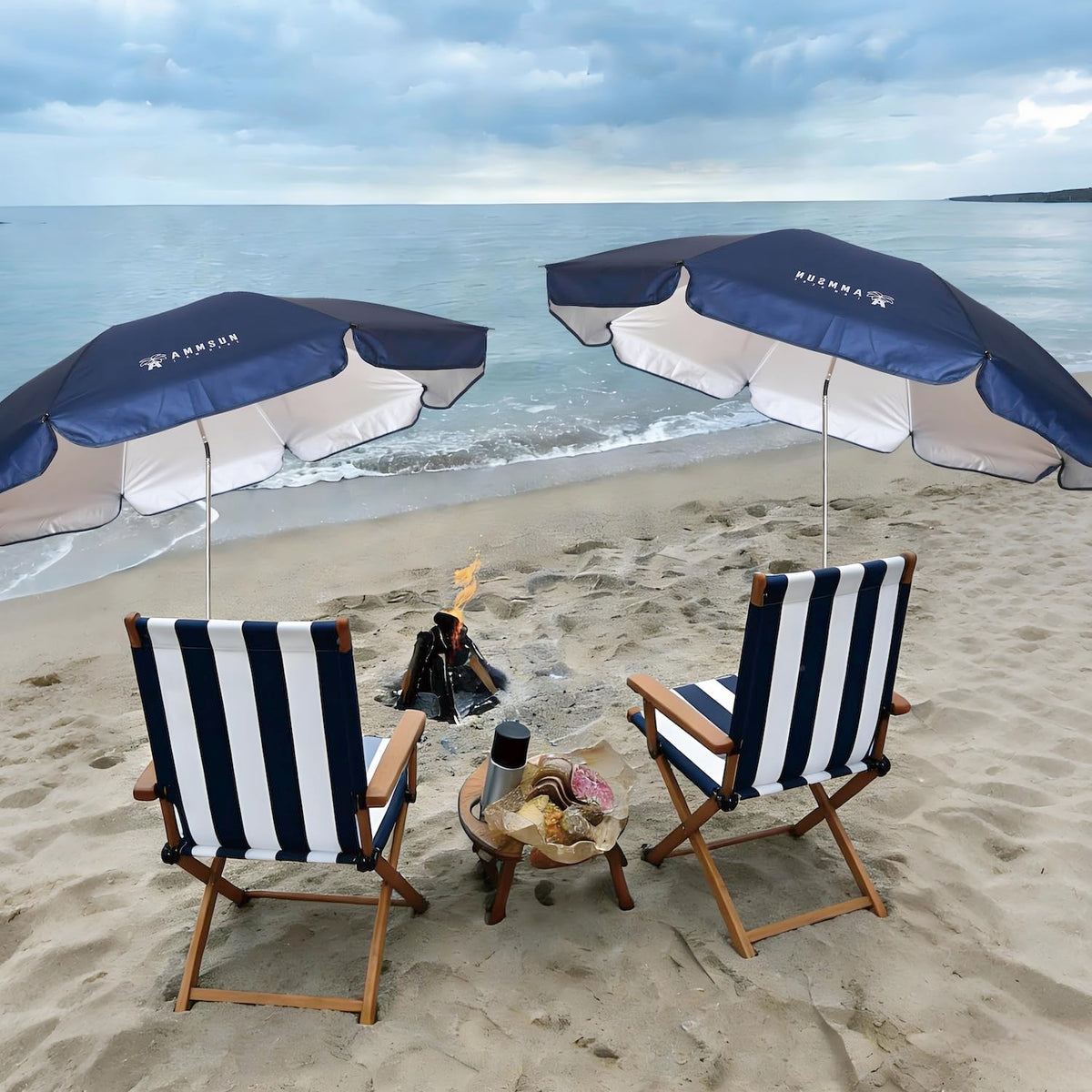 AMMSUN XL Chair Umbrella easy to assemble for quick shade.