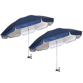 AMMSUN XL Chair Umbrella with tilt and swivel for precise shade angles.