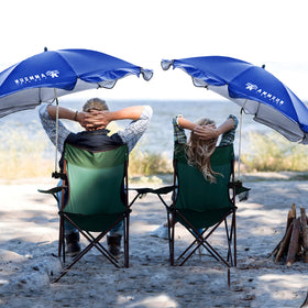 AMMSUN XL Chair Umbrella clamps securely on chairs and strollers