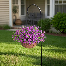 Front porch display with Ammyoo daisy hanging basket for instant charm.