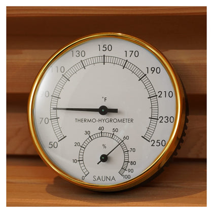 Amocane 2-in-1 sauna thermometer and hygrometer for precise readings.