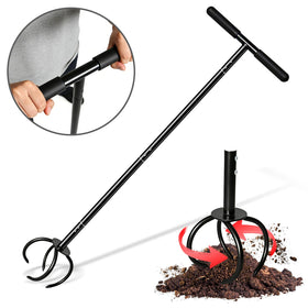Amorest Heavy Duty Hand Tiller lawn aeration use, promoting healthier soil