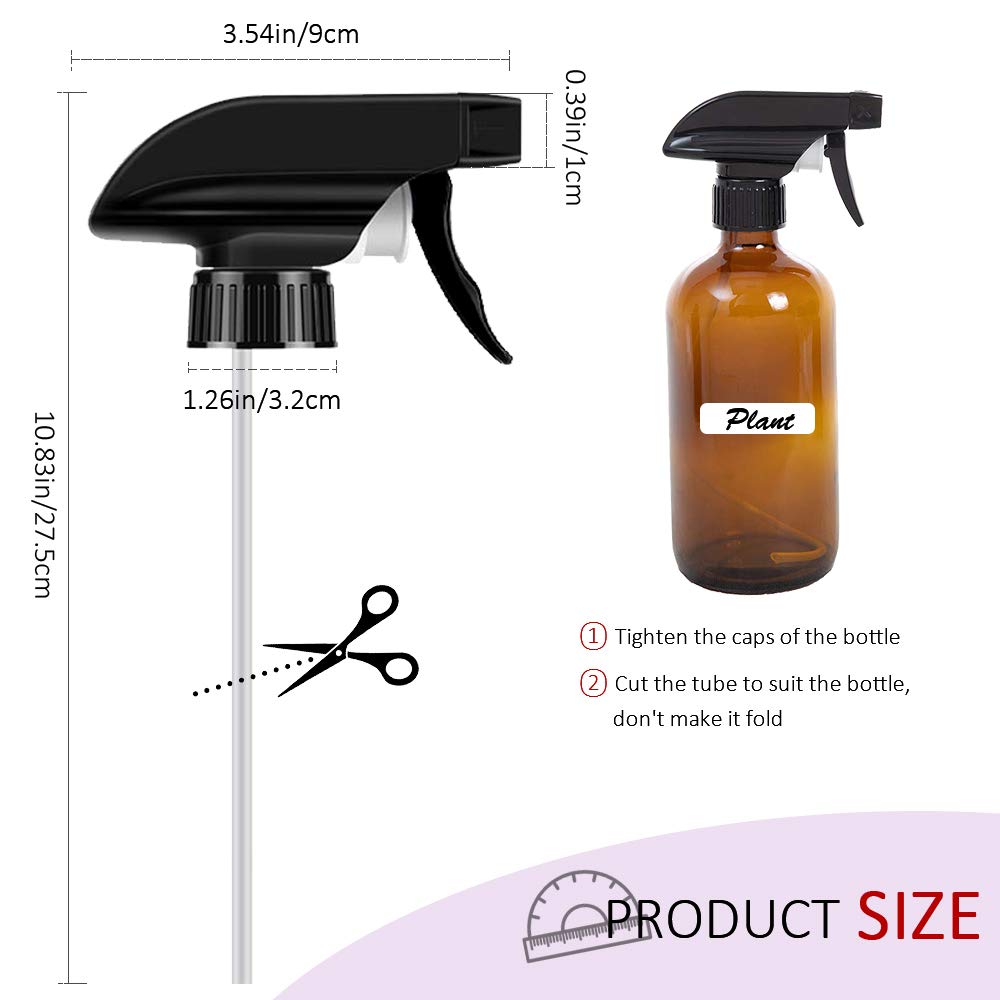 AMORIX 28/400 Boston nozzle in black suited for standard bottles and durable spray
