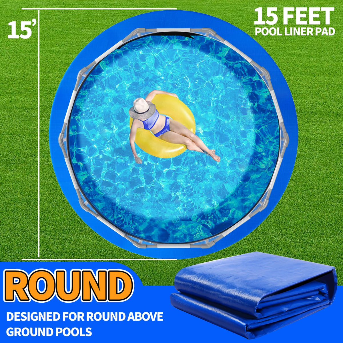 Amortherapie thickened pool underlay shielding liner from rocks and roots