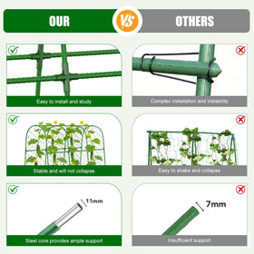 Amoskey cucumber trellis easy assembly simplifies setup