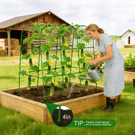 Amoskey cucumber trellis plant clips enable quick vine securing
