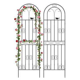 Amoskey two-pack trellis during installation provides sturdy vertical support for climbing plants.