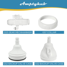 Amptyhub 32.8-foot feed hose length for extended reach during pool cleaning.