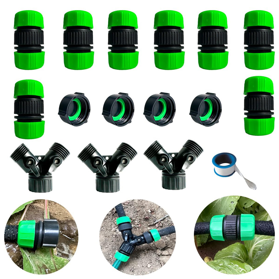 AMRITA two-way splitter with shut-off for independent irrigation zones