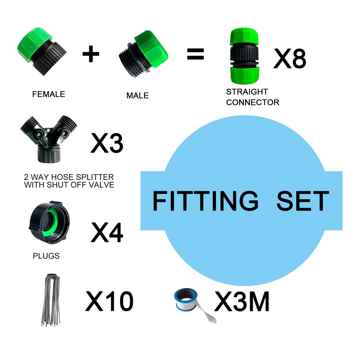 AMRITA hose connectors enable quick, flexible male and female connections