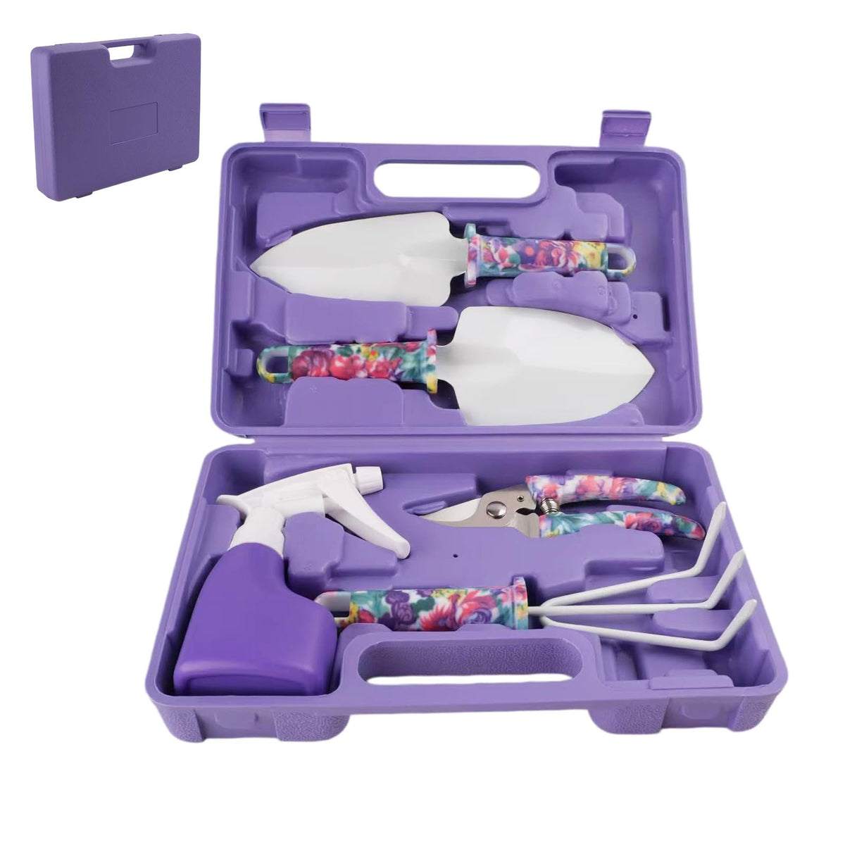Amroicus garden tools set floral shovel close-up, ideal for precise digging in flower beds.