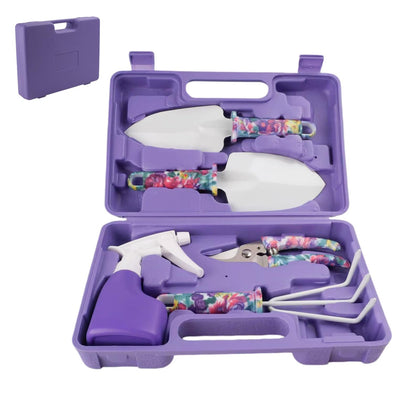 Amroicus garden tools set floral shovel close-up, ideal for precise digging in flower beds.
