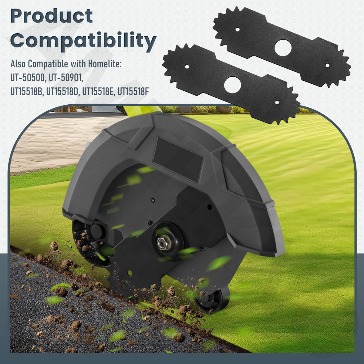 AMTHKNO edger blade compatible with Homelite attachments