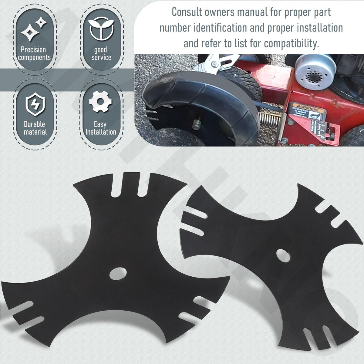 AMTHKNO 9-inch blade with 0.09-inch thickness for durable edging.