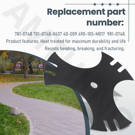 AMTHKNO Craftsman and Troy-Bilt-compatible edger blade option.