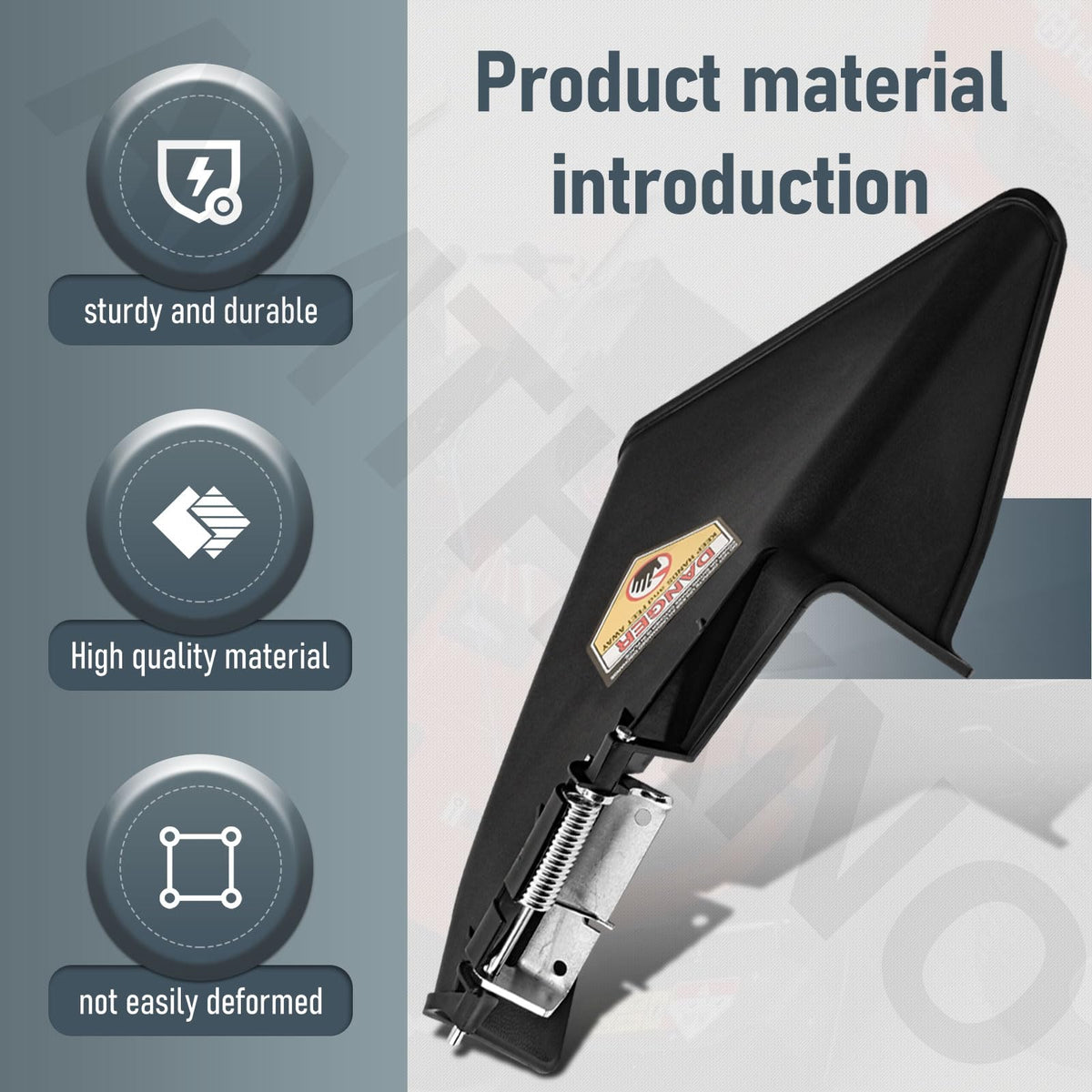 AMTHKNO durable deck discharge deflector material designed for outdoor mowing