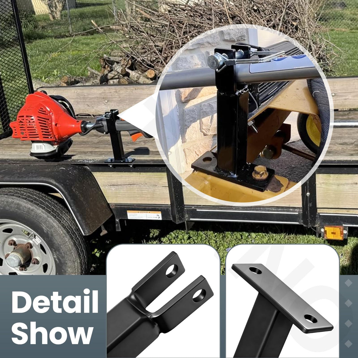 AMTHKNO heavy-duty rack closeup shows rugged steel and weatherproof coating.
