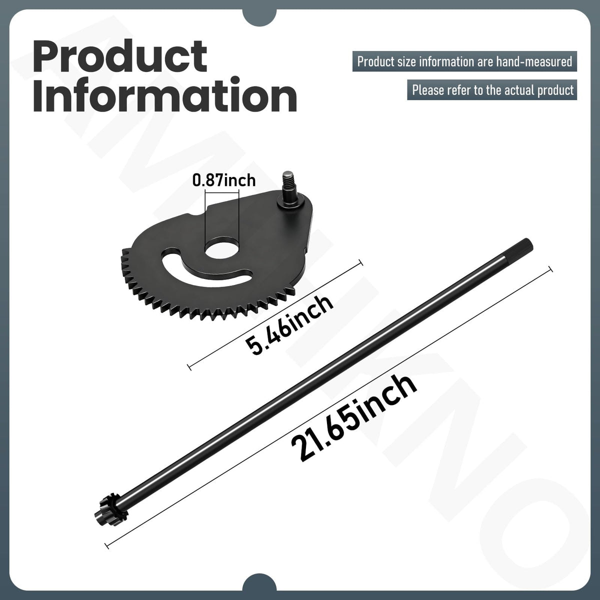 AMTHKNO sector gear kit top view highlighting precision alignment for smooth operation