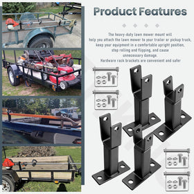 AMTHKNO rack package includes hangers, pins, and nuts for quick install.