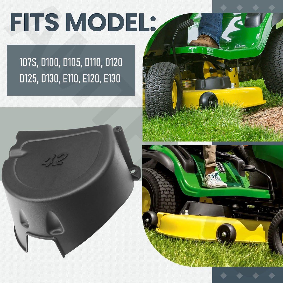 AMTHKNO shield compatibility for X105-X125-X110 series mowing models