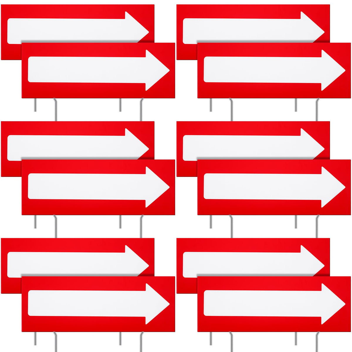 Amyhill red double-sided arrow sign for outdoor directions and yard decor.