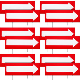 Amyhill red double-sided arrow sign for outdoor directions and yard decor.