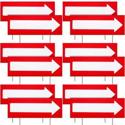 Amyhill red double-sided arrow sign for outdoor directions and yard decor.