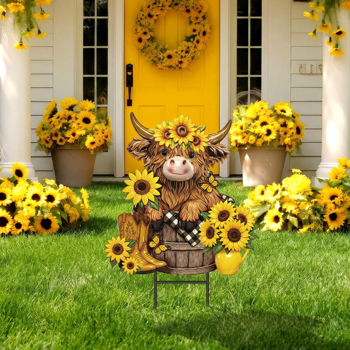 Amyhill floral farmhouse outdoor decor enhances patios and borders