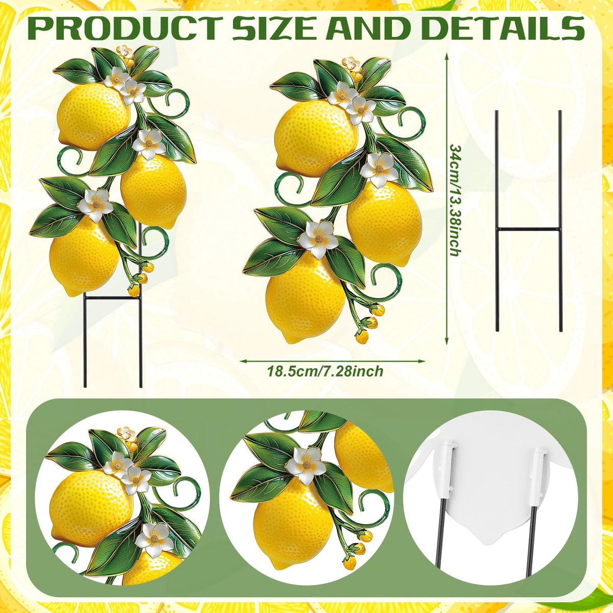 Amyhill metal garden stake withstands weather while keeping vivid colors.