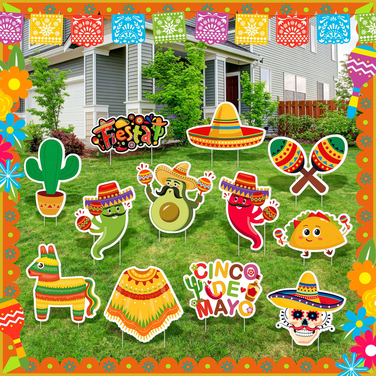 Amyhill outdoor yard sign supports lively patio celebrations and street-side fun.