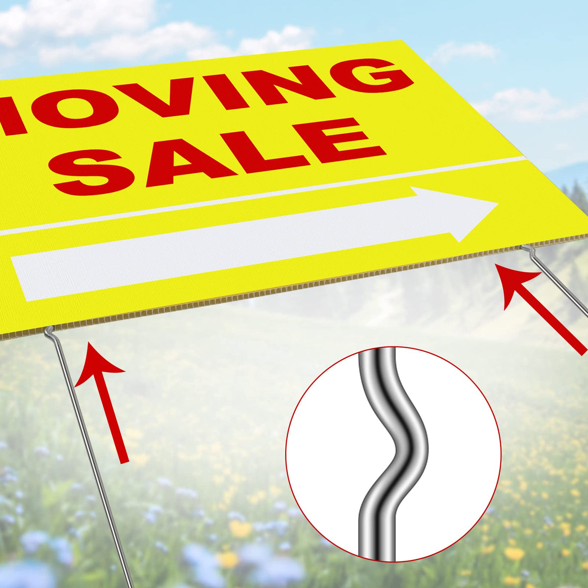 Amyhill moving sale sign kit corrugated plastic material durability