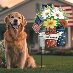 Amyhill outdoor garden stake easy setup for lawn or patio display