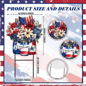 Amyhill red white blue outdoor decor adds seasonal color to any space