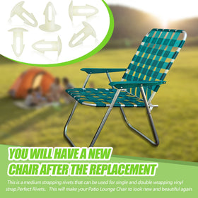 Ideal for repairing outdoor lounges and lawn chairs with webbing.