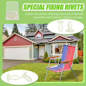 White finish blends with most patio fabrics for a seamless look.