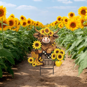 Amyhill summer cow garden ornament invites guests to pause and smile