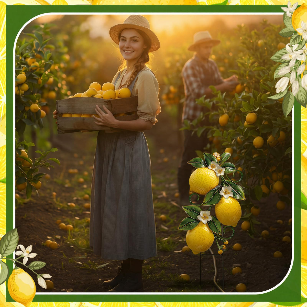 Amyhill summer lemon decoration brightens pathways with a charming rustic vibe.