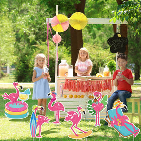 Amyhill flamingo yard signs with waterproof durability for outdoor use