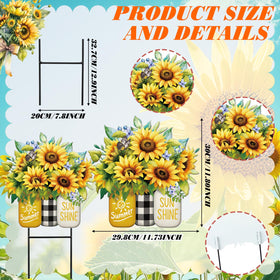 Amyhill welcome sunflower decor adds seasonal cheer to steps and porches