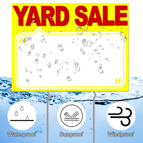 Amyhill yard sale sign stakes insertion demonstrates quick, tool-free setup