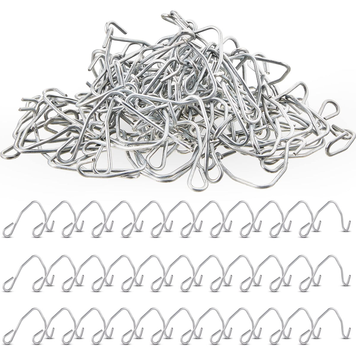 Amylove 500 Pcs T Post Clips closeup, galvanized steel durability for outdoor fencing.