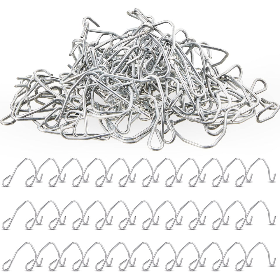 Amylove 500 Pcs T Post Clips closeup, galvanized steel durability for outdoor fencing.