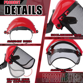 Amylove adjustable helmet with sweat-absorb band for chainsaw use.