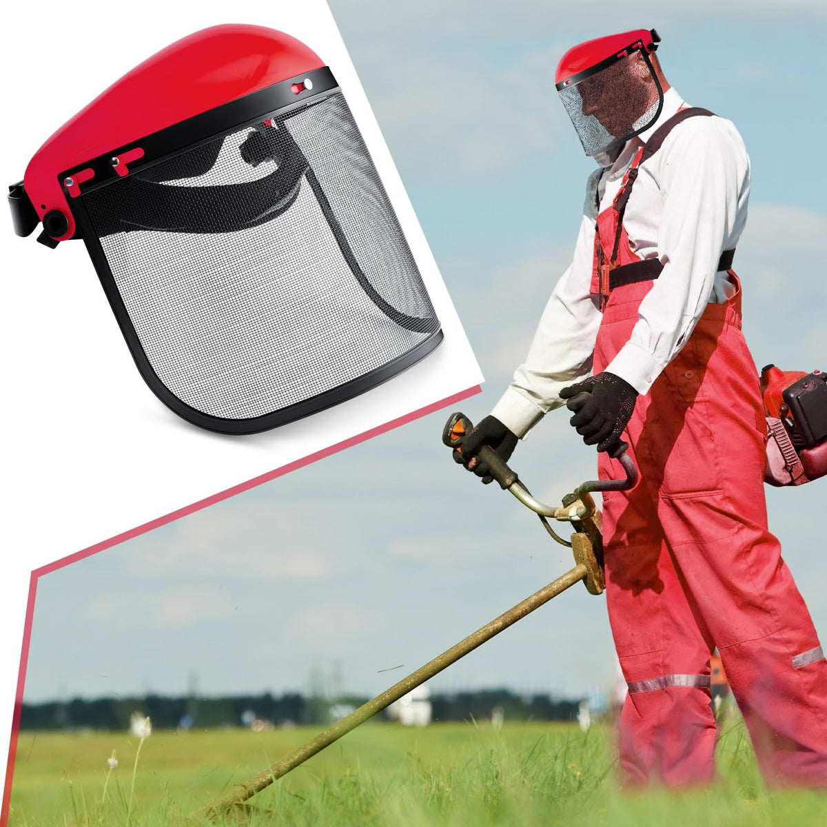 Amylove mesh visor delivers airflow while guarding against debris.