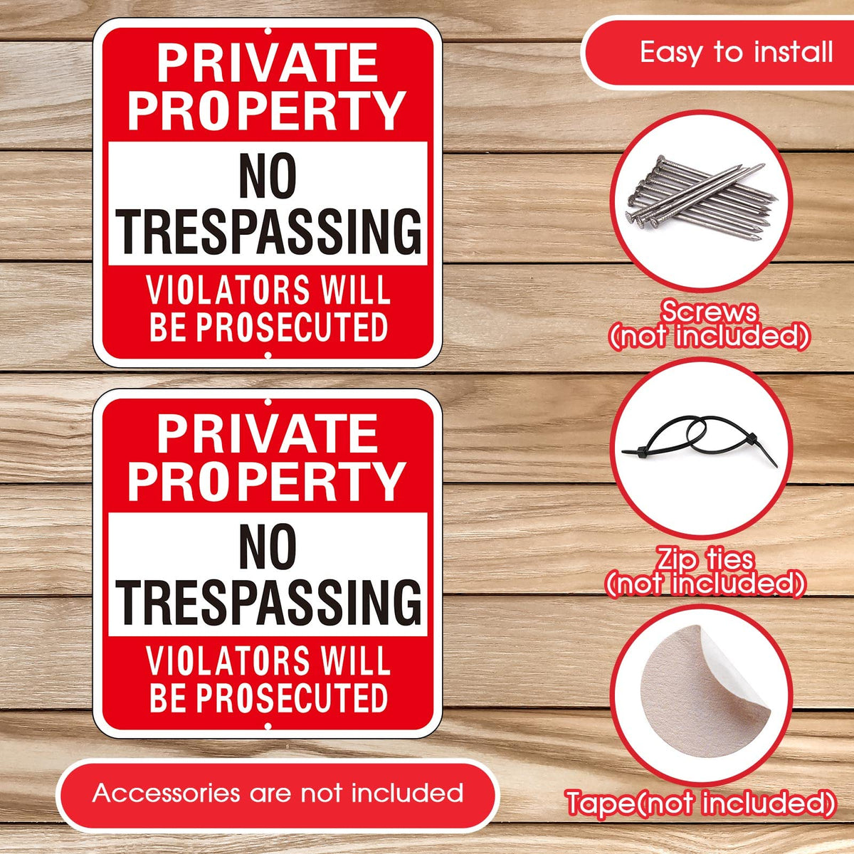Amylove no-trespassing warning sign communicates boundary with bold text.